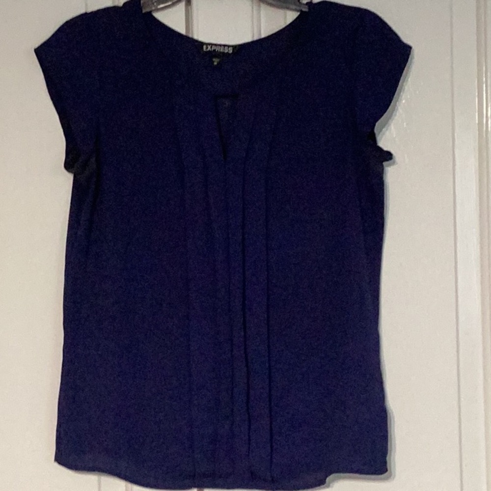 Express xs navy blue top